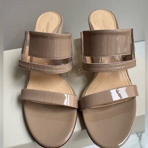 Marion Park Tan Patent Heels